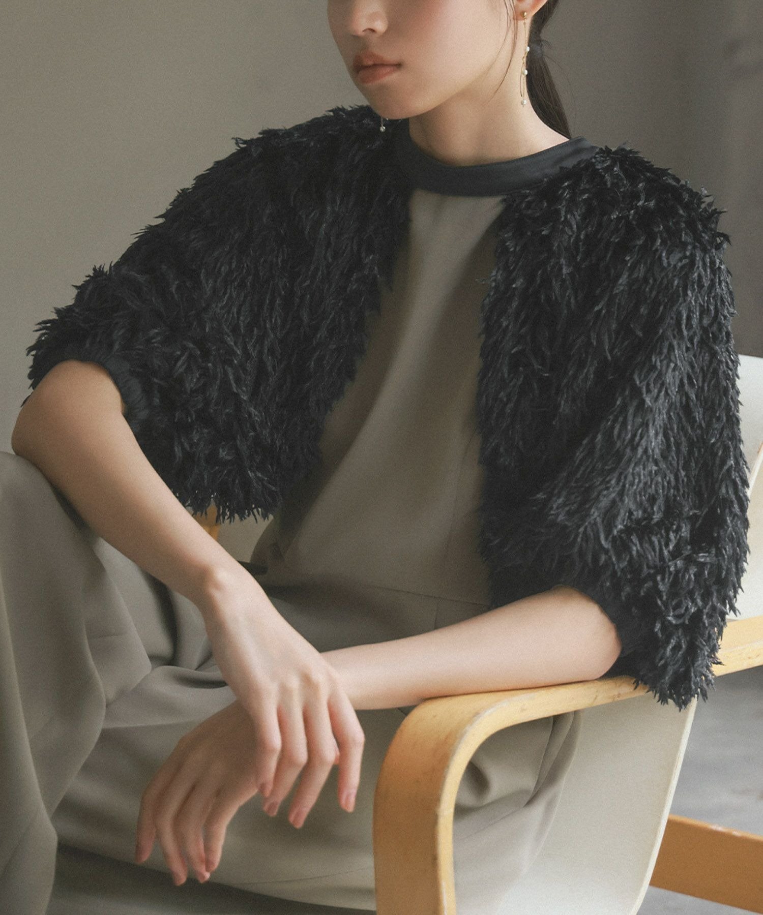 RIVER FIELD & Co.｜フェザーボレロスリーブ&オールインワン セット