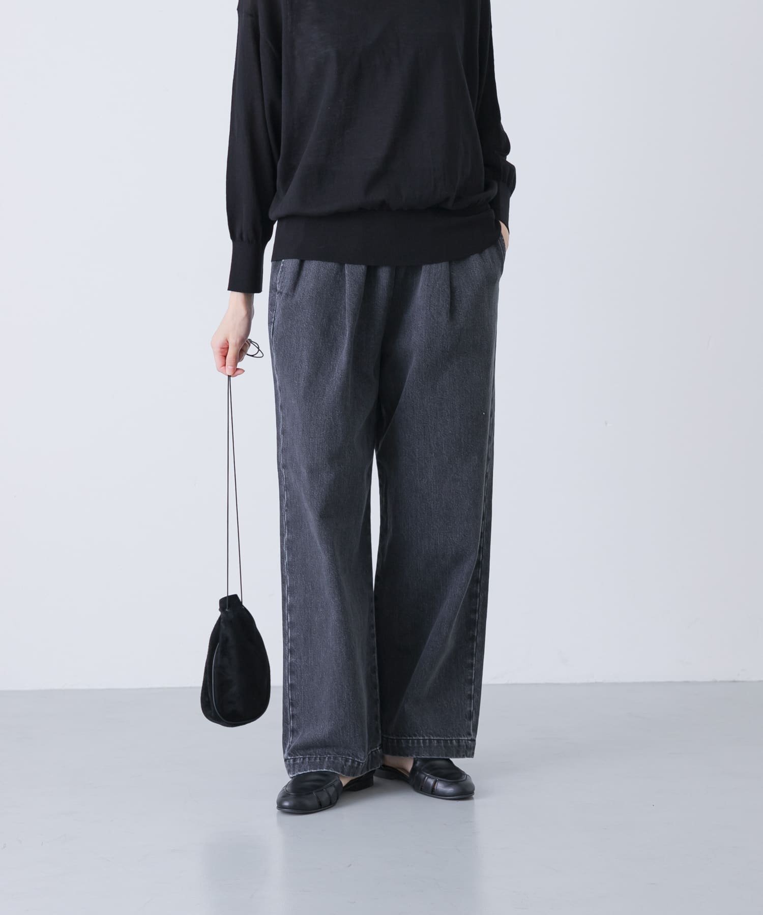 かぐれ｜フェードデニムイージーパンツ | Rakuten Fashion(楽天