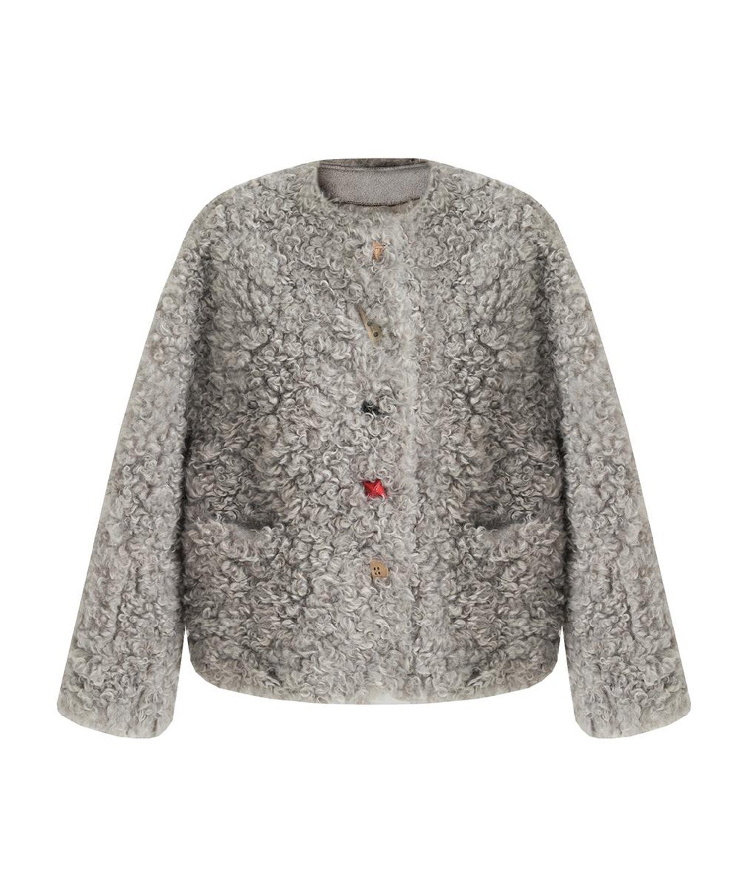 chuclla｜ノーカラー ボアショートコート FD24W367 Fano Studios