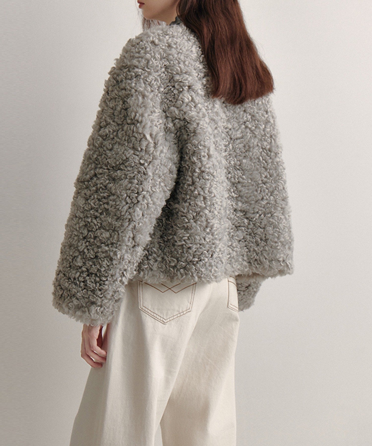 chuclla｜ノーカラー ボアショートコート FD24W367 Fano Studios