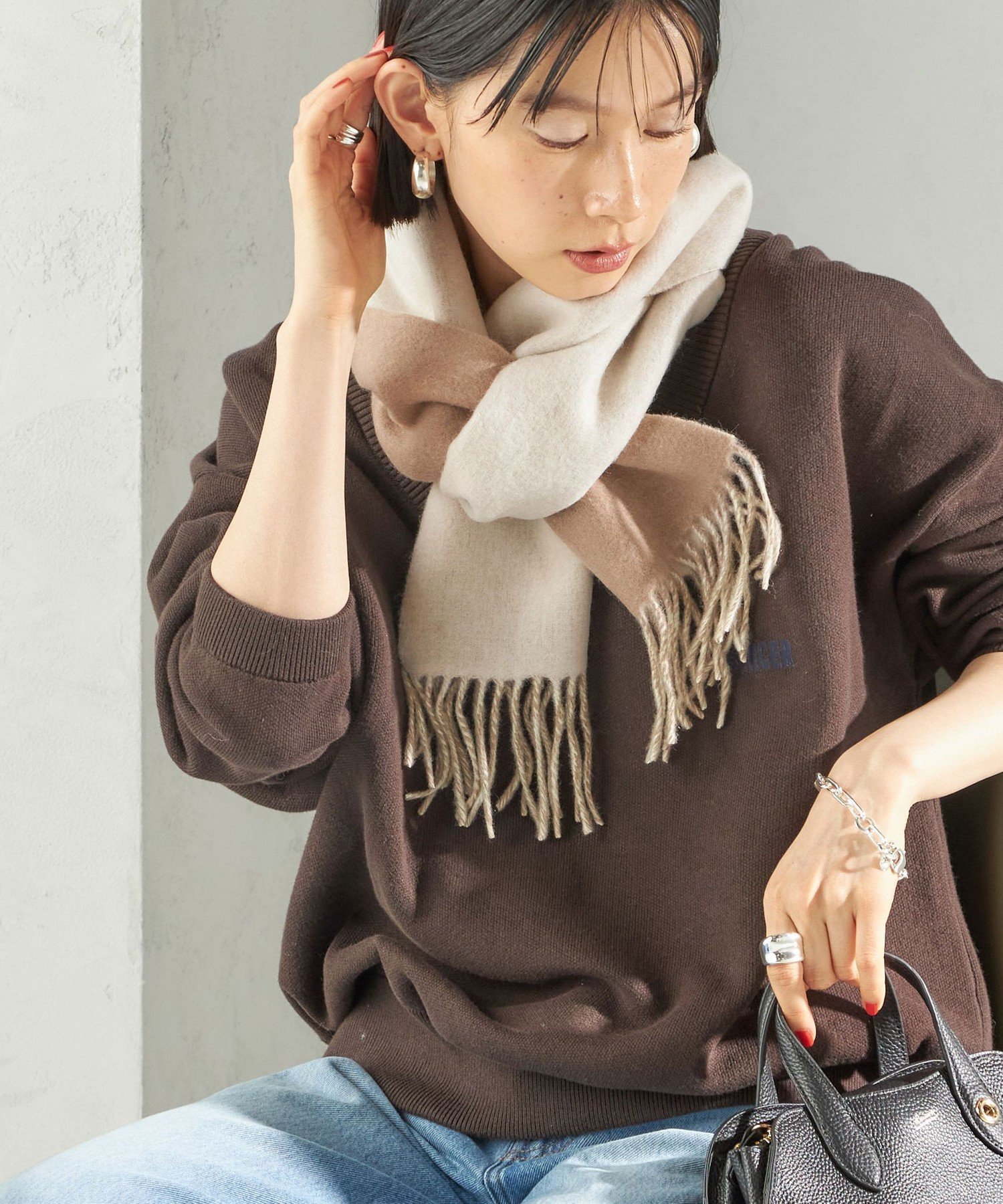 SHIPS｜カシミヤ リバーシブル マフラー | Rakuten Fashion(楽天