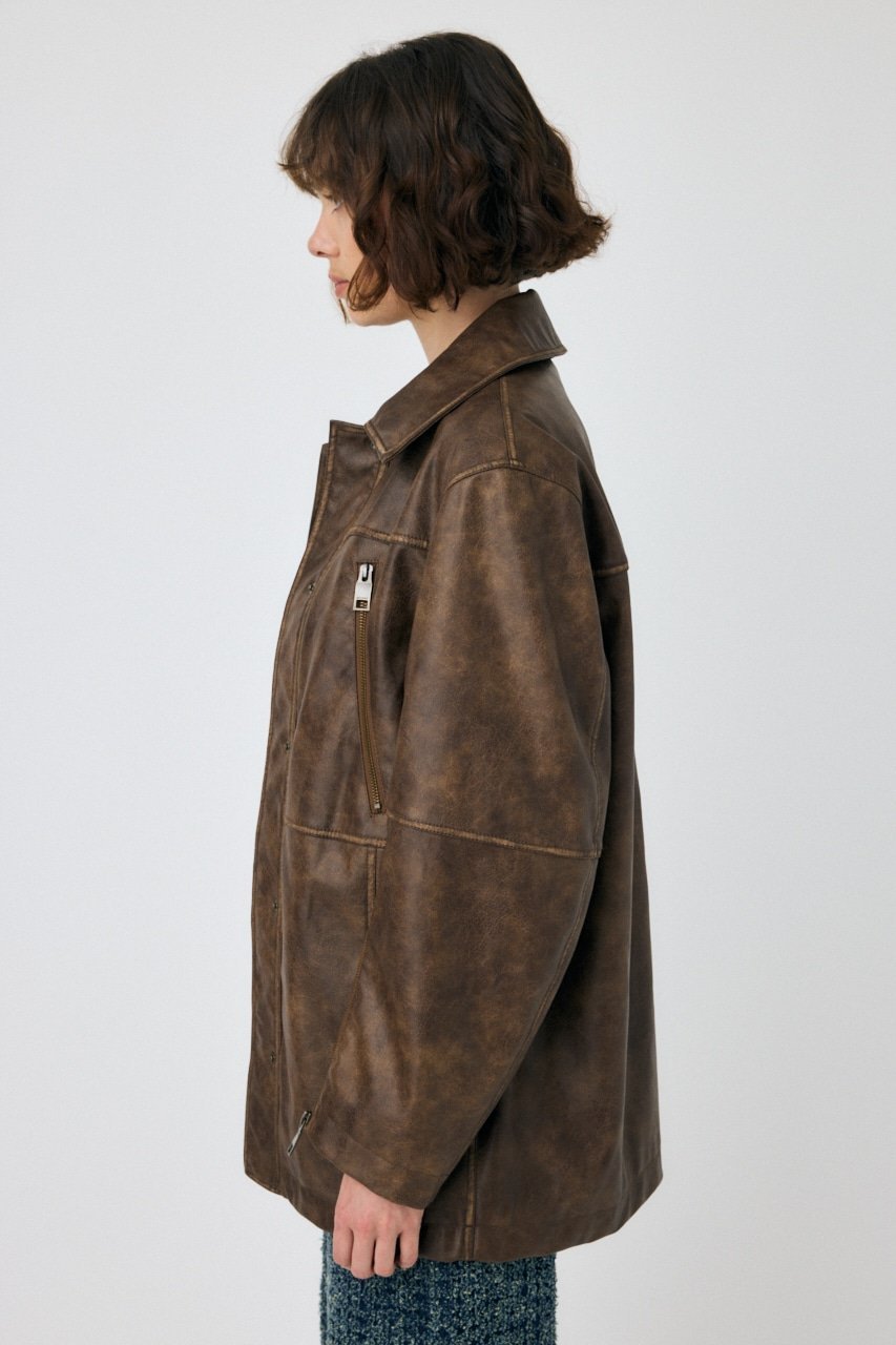 moussy｜AGED F/LEATHER MIDDLE ジャケット | Rakuten Fashion(楽天