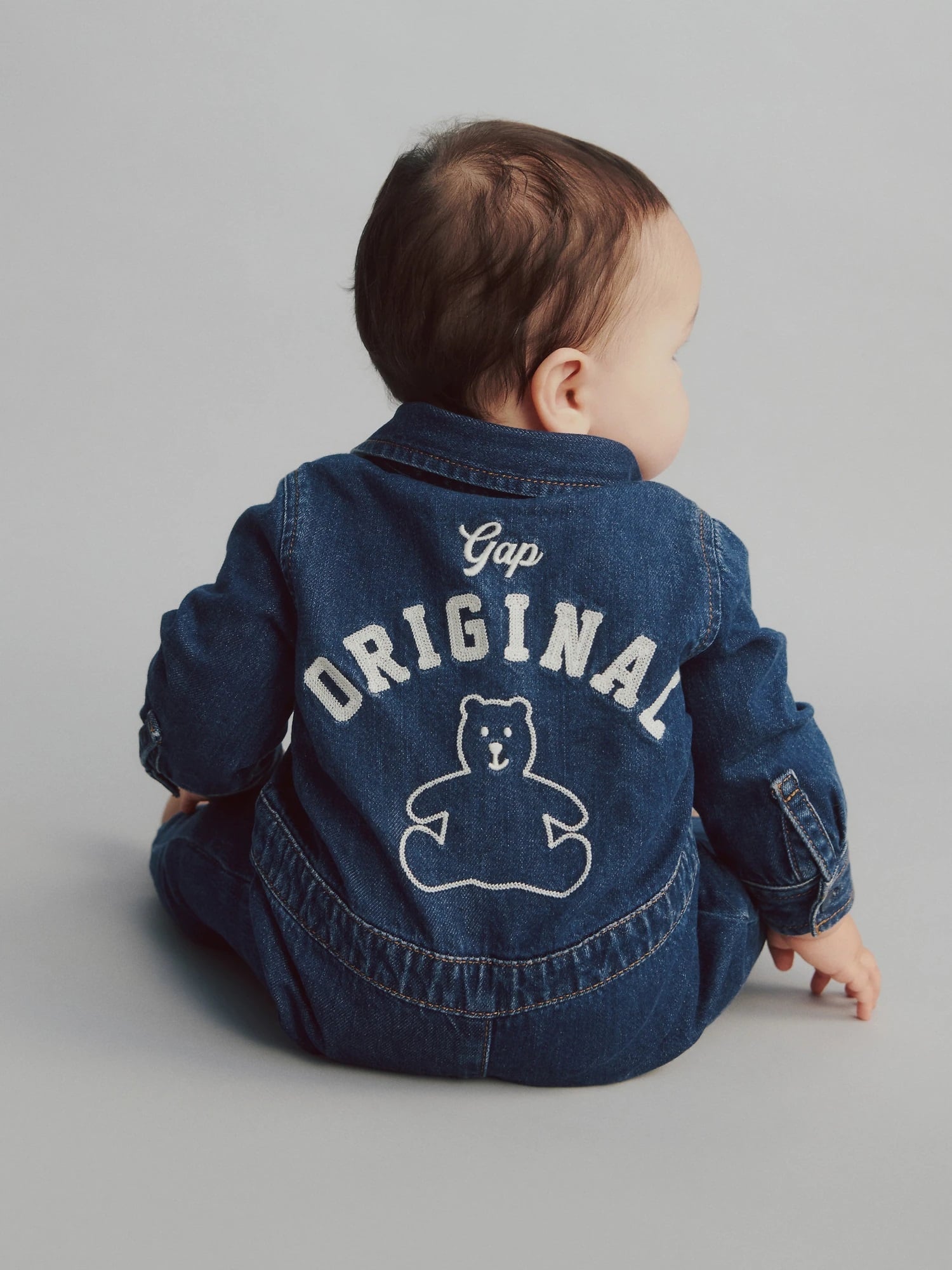 GAP｜(K)デニム くまさん GAPロゴ カバーオール (ベビー) | Rakuten