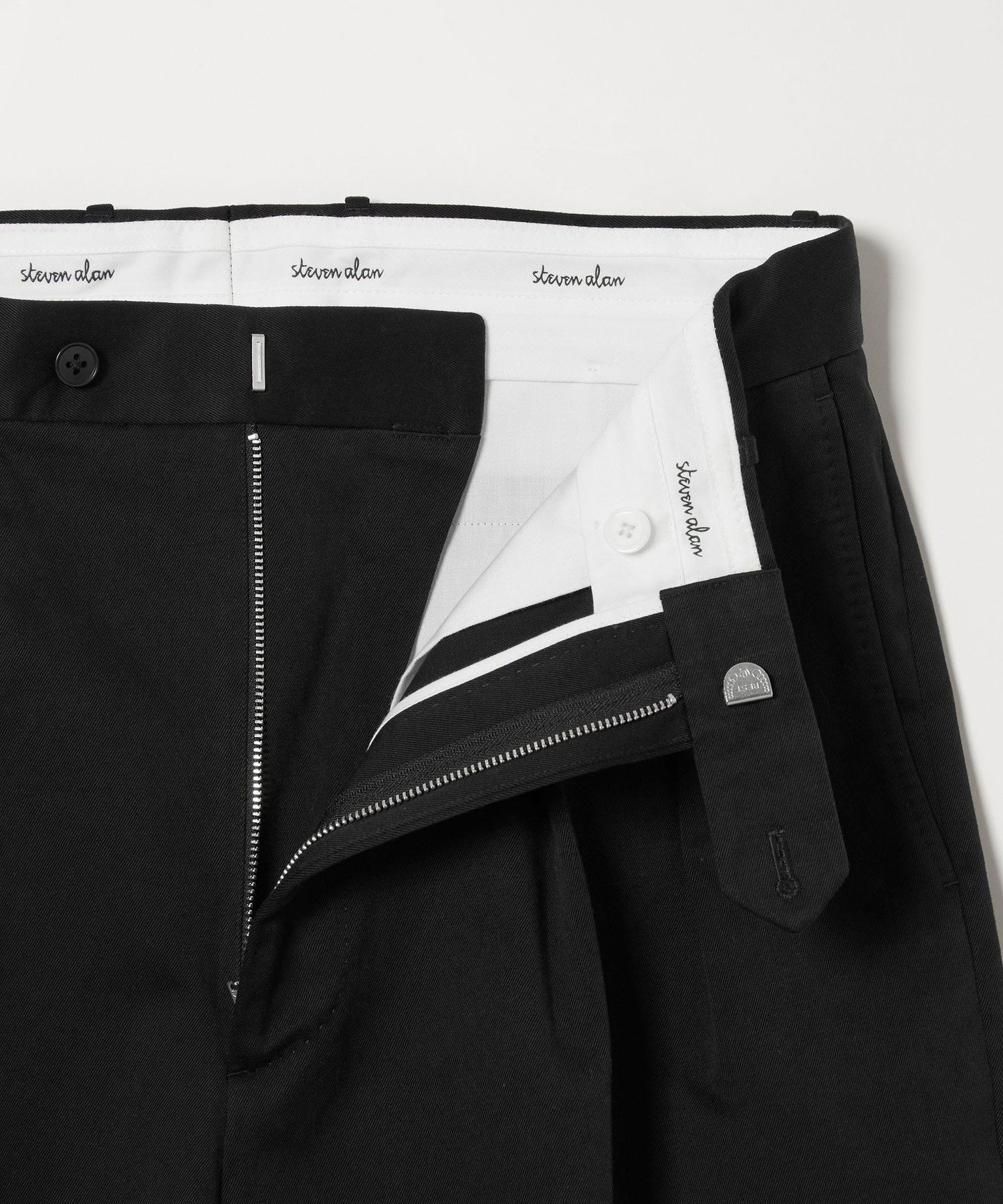 Steven Alan ウエポンニドムツープリーツドレストラウザーズ　M 黒 BEAUTY&YOUTH UNITED ARROWS｜<Steven Alan> ウエポン ニドム イン