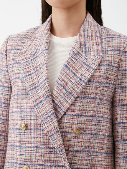 Mila Owen｜金釦ダブルブレストツイードブレザー | Rakuten Fashion