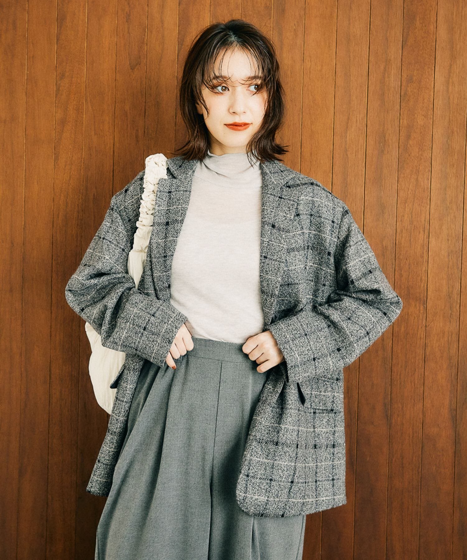 studio CLIP｜チェック起毛ジャケット[プチサイズあり] | Rakuten