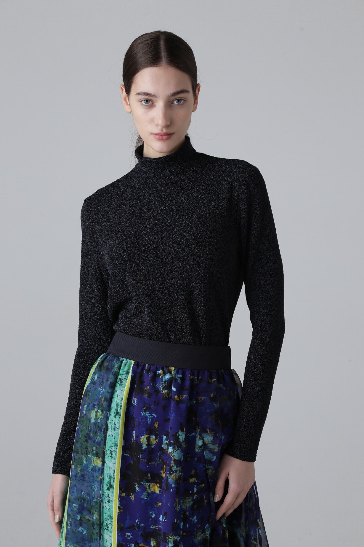 ADORE｜◇シャイニーニットジャガードハイネックカットソー | Rakuten