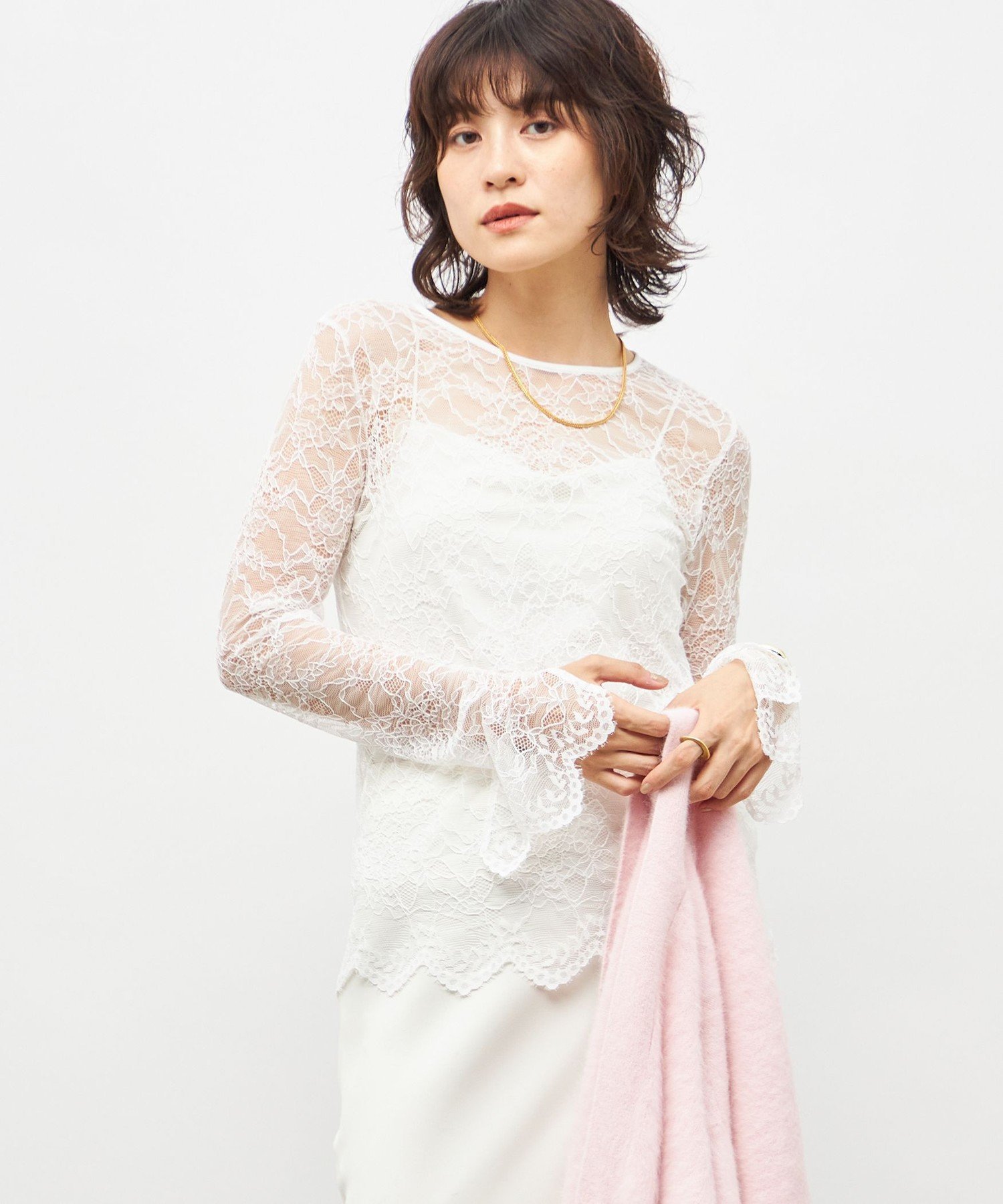 NOLLEY'S｜ウォッシャブルラッセルレースTブラウス | Rakuten Fashion