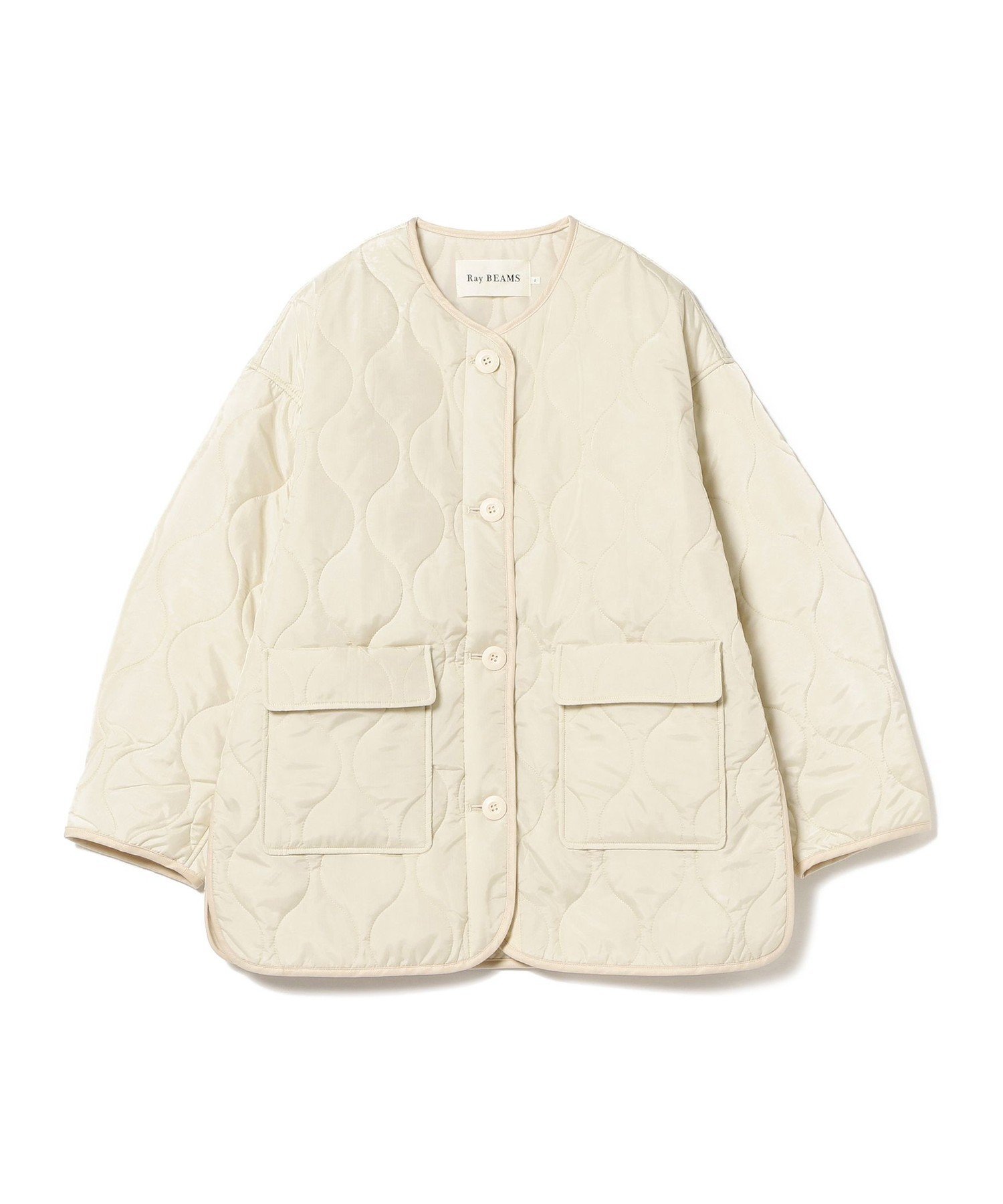 BEAMS WOMEN｜キルティング ノーカラー ブルゾン | Rakuten Fashion