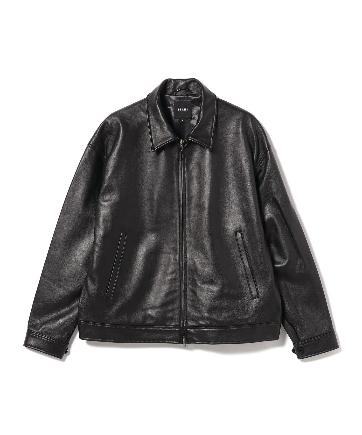 BEAMS MEN｜ワイドフィット レザー ジップブルゾン | Rakuten Fashion