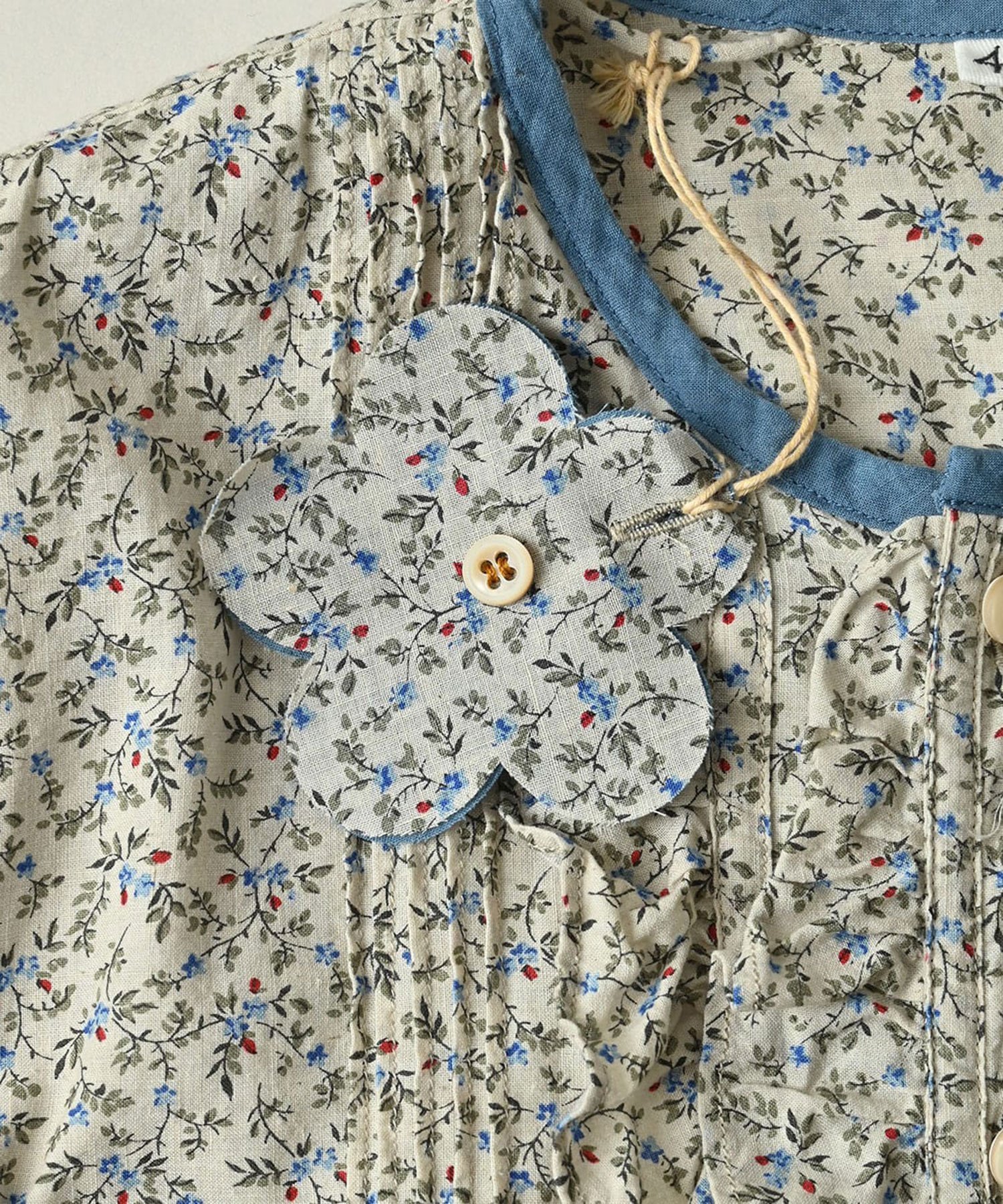 45R｜ツタフラワープリントのフリルブラウス | Rakuten Fashion(楽天