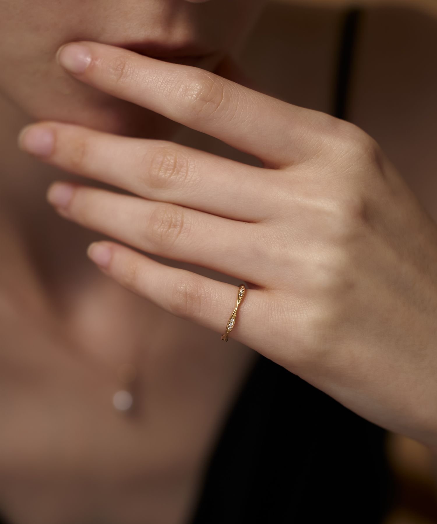 ete｜[プレイリング] K18YG ダイヤモンド ピンキーリング | Rakuten