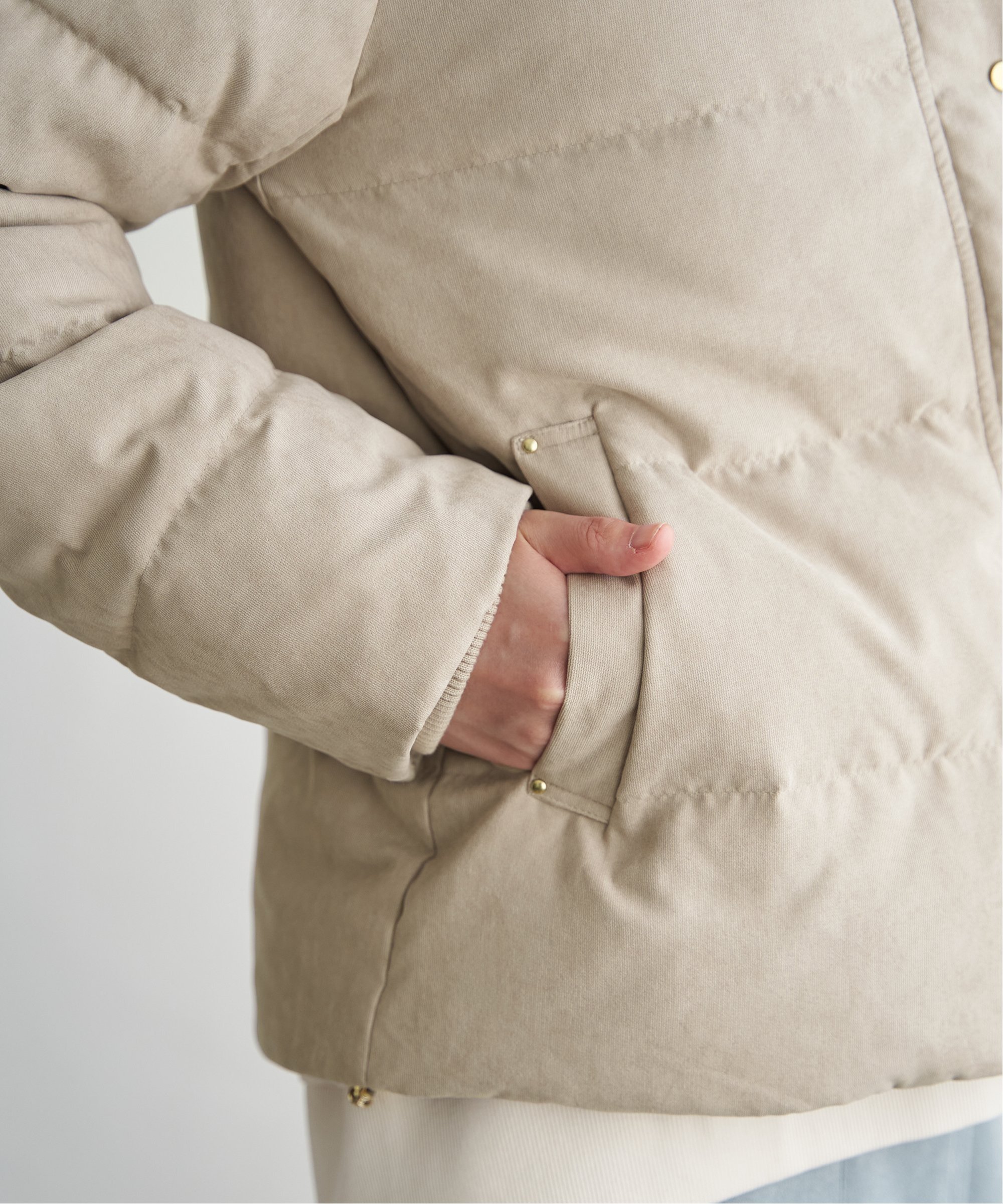 ikka｜【雑誌InRed1月号掲載】細コール2WAY洗えるダウンジャケット