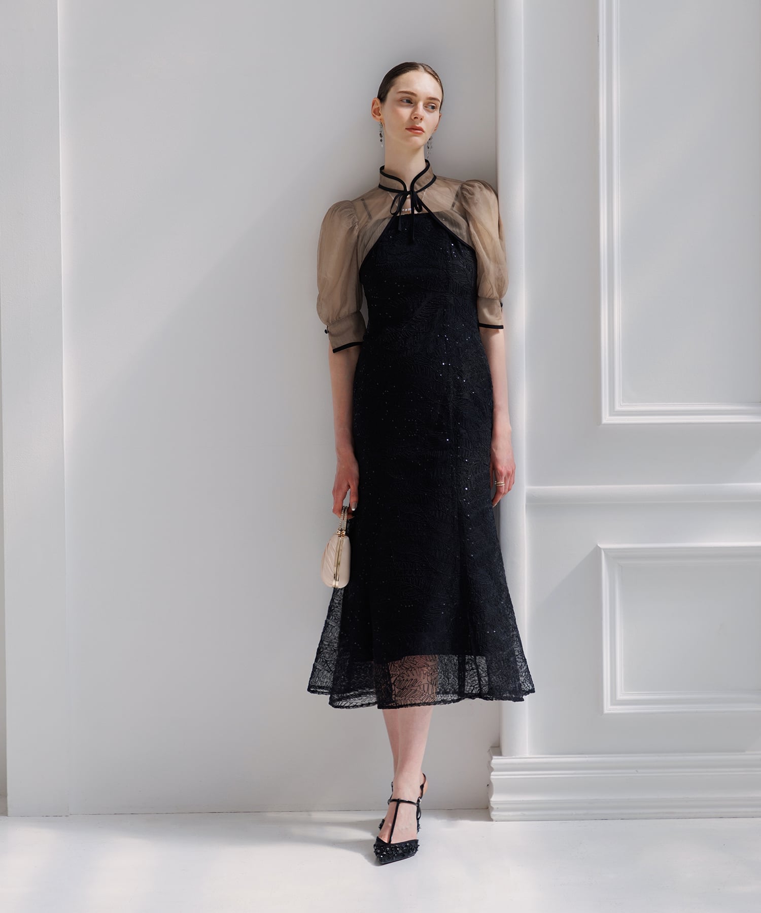 Leja｜LEJA/スパンコール刺繍マーメイドボレロ付きワンピースドレス