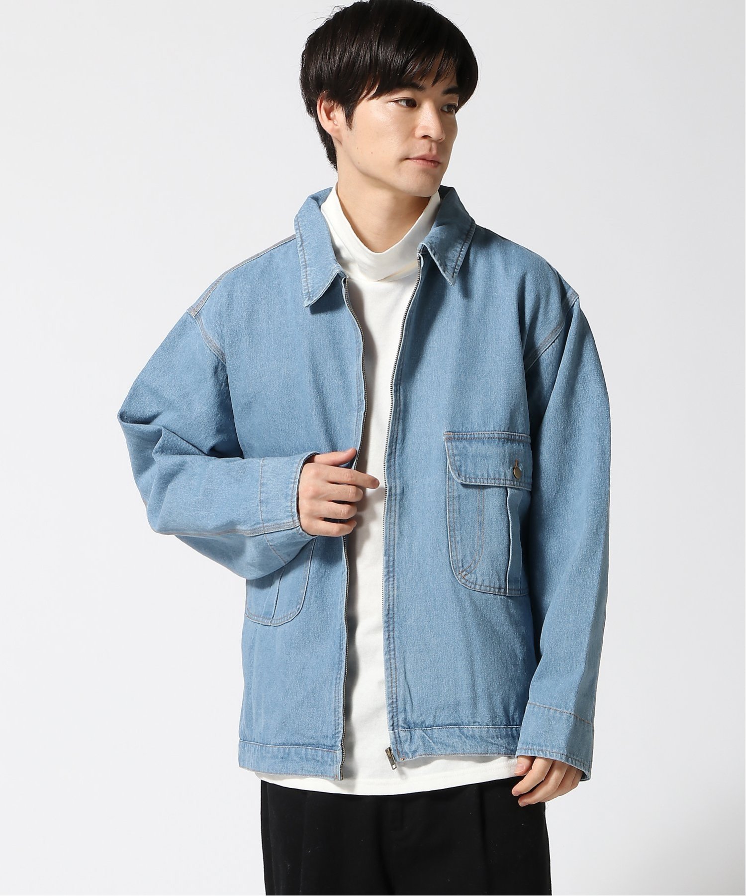 SITRY｜デニム メンズ カバーオール デニムジャケット Gジャン