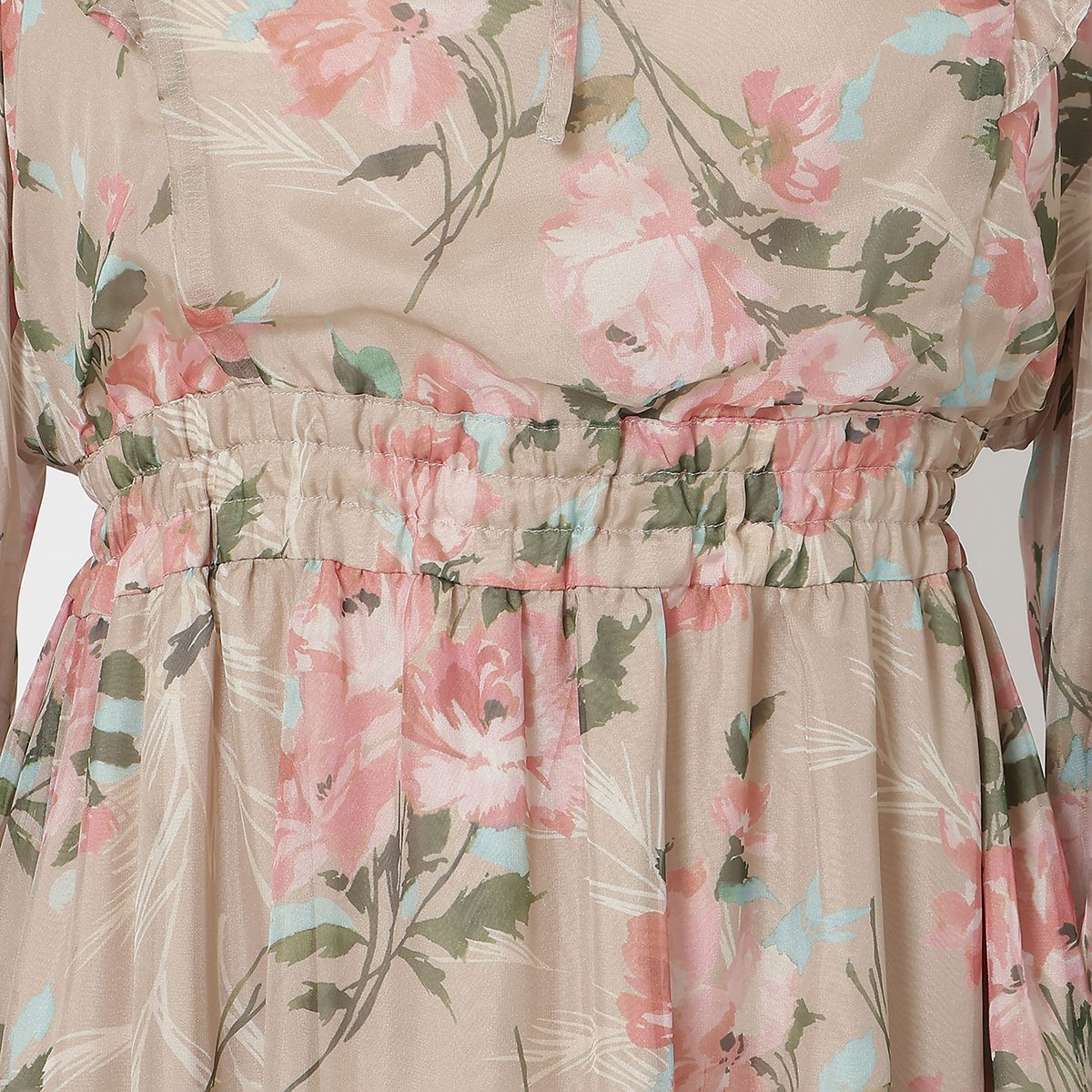 Rose Tiara｜【手洗いOK】ボタニカル風フラワーワンピース | Rakuten