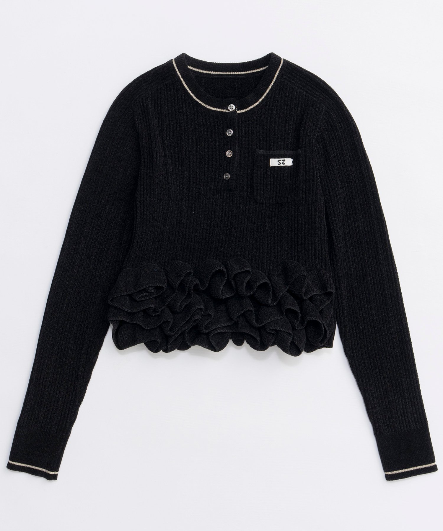 MAISON SPECIAL｜Ruffled Hem Chenille Knit Tops | Rakuten Fashion