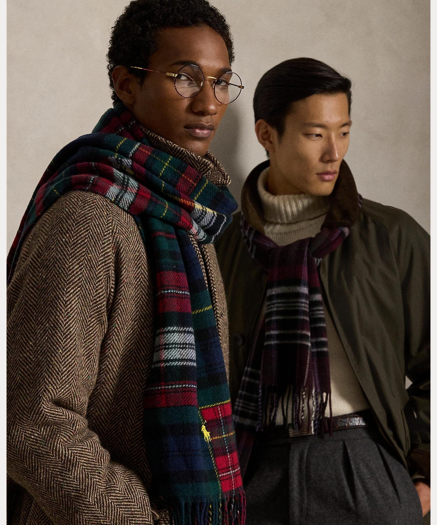 RALPH LAUREN｜パッチワーク チェック ウールブレンド マフラー