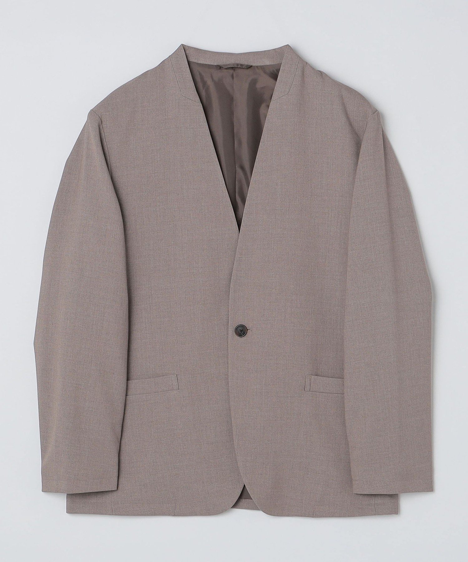 SHIPS colors ノーカラー セットアップスーツ Mサイズ ベージュ 一部追加予約》SHIPS Colors:〈手洗い可能〉ノーカラー ジャケット