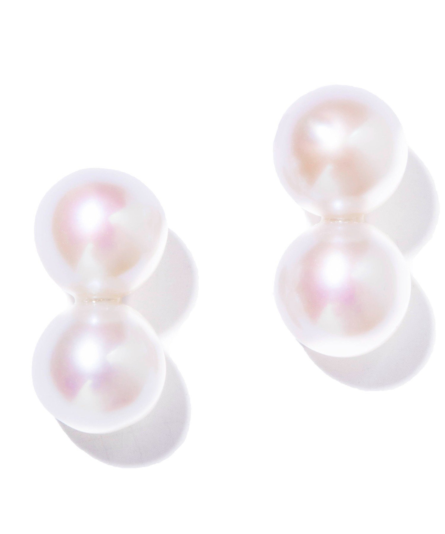 SETUP7｜les bon bon/double pearl pierce ダブル パール ピアス 10金