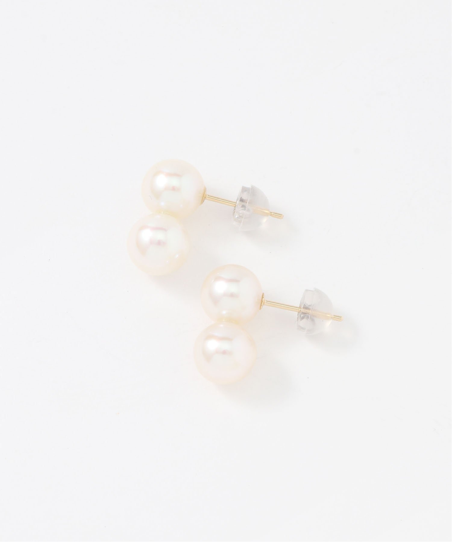 SETUP7｜les bon bon/double pearl pierce ダブル パール ピアス 10金