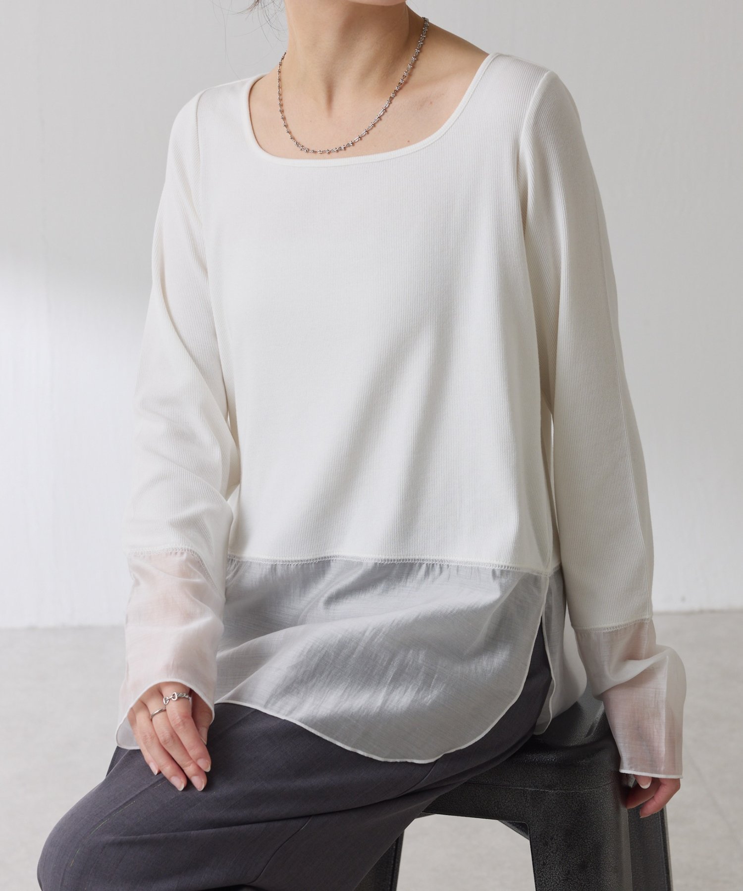 COLLAGE GALLARDAGALANTE｜裾シアーロンT | Rakuten Fashion(楽天