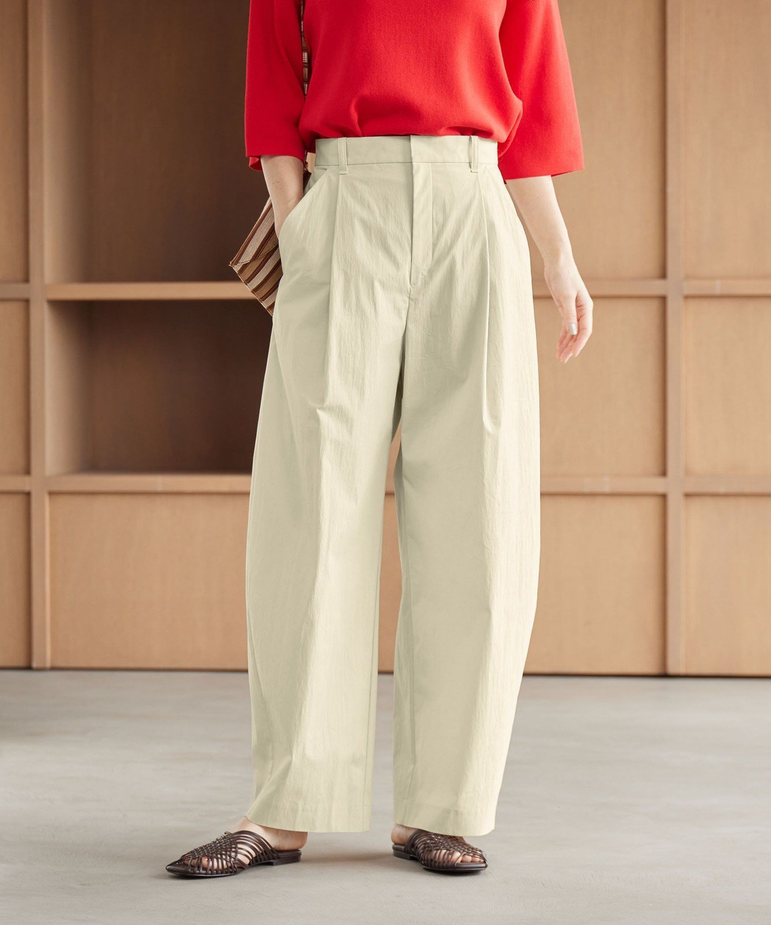 BEAUTY&YOUTH UNITED ARROWS｜タックカーブパンツ ウォッシャブル 接触