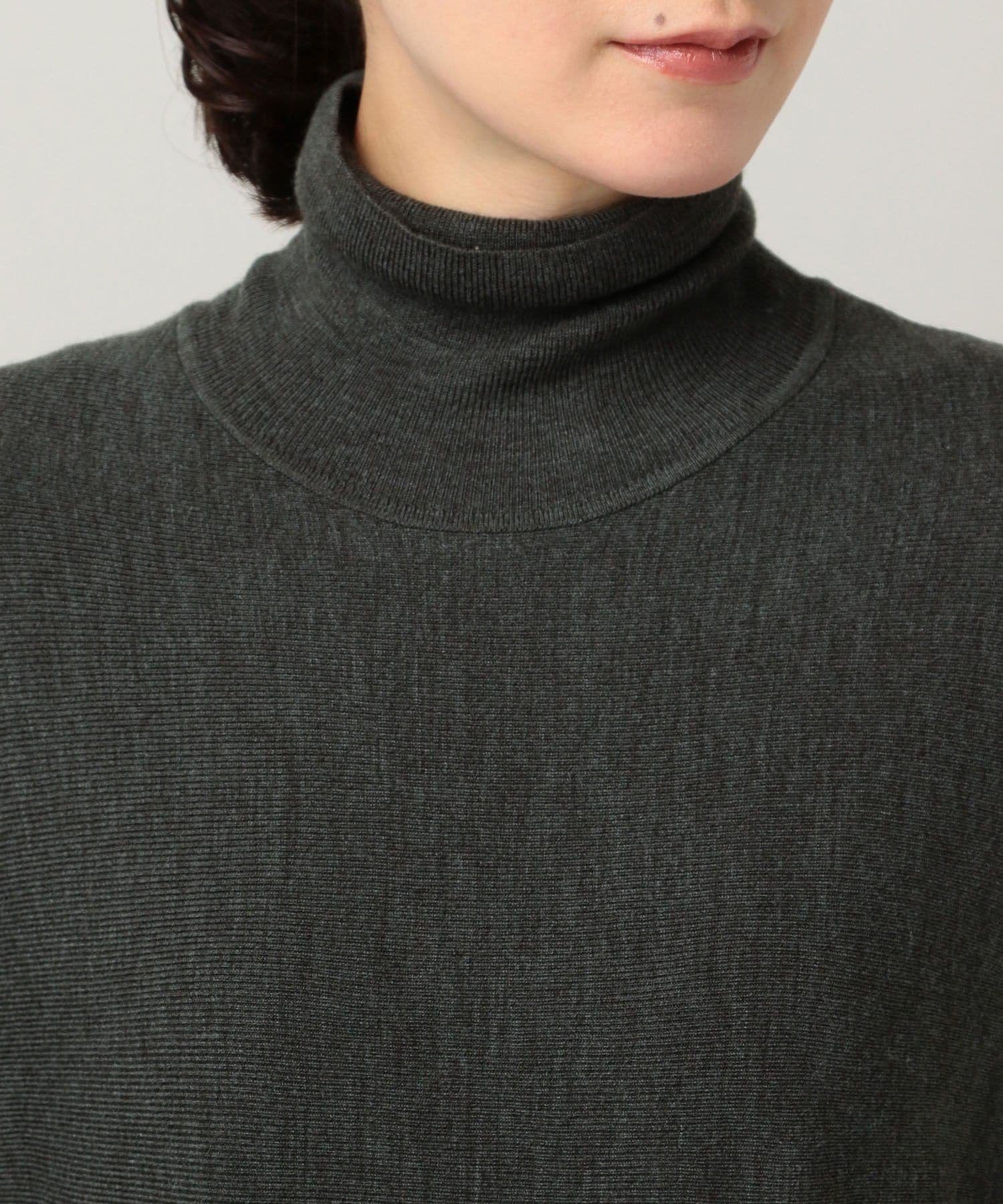 Curensology｜ウールハイネックギャザーワンピース | Rakuten Fashion