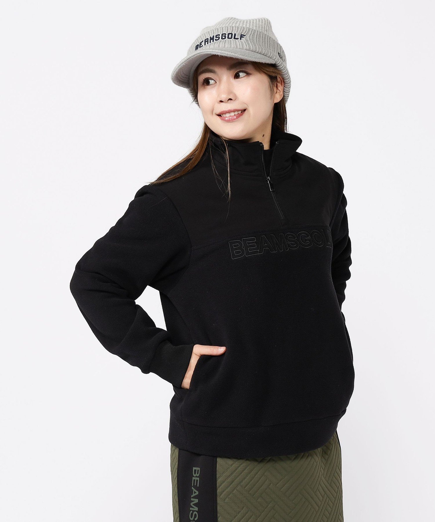りんりんさん専用　ORANGE LABEL /ボアフリース ハーフジップ BEAMS OUTLET｜<WOMEN>ORANGE LABEL / ボアフリース ハーフジップ プル