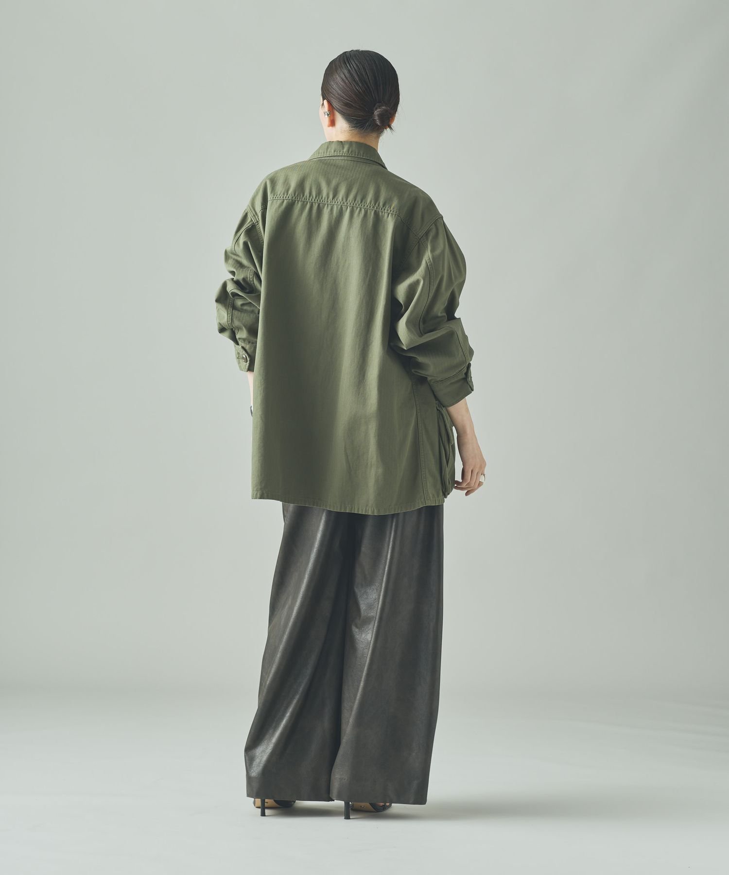 美品　Curensology 〈＆RC〉ファティーグジャケット　カーキ Curensology｜<&RC>ヴィンテージライクファティーグジャケット