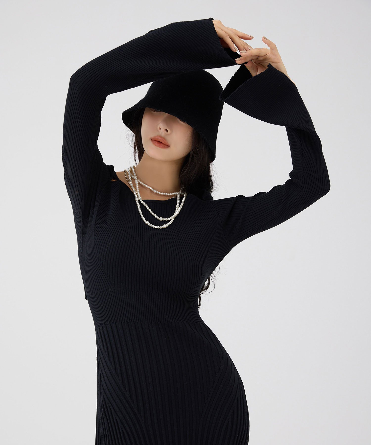 EIMY ISTOIRE｜リブニットフレアワンピース | Rakuten Fashion(楽天