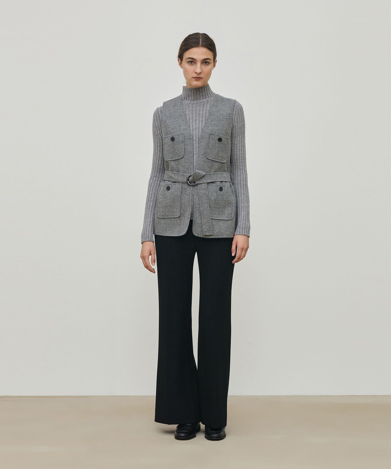 TOMORROWLAND｜ライトダブルフェイスシャギー ベルテッドジレ