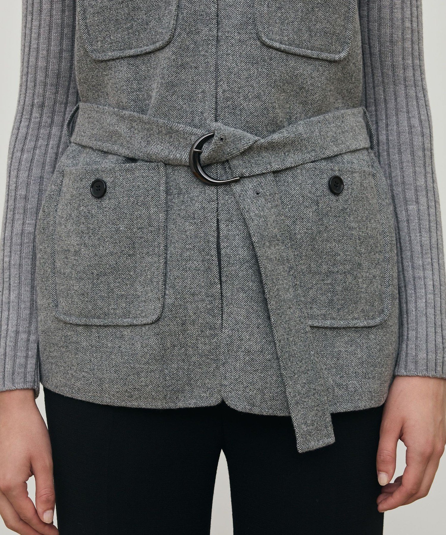 TOMORROWLAND｜ライトダブルフェイスシャギー ベルテッドジレ