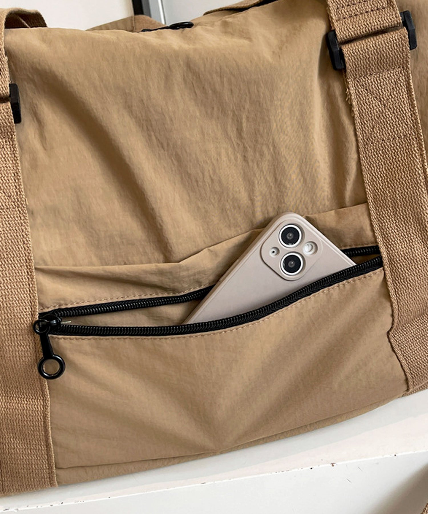 florist｜【2WAY・大容量】ワントーンカラーナイロンボストンバッグ