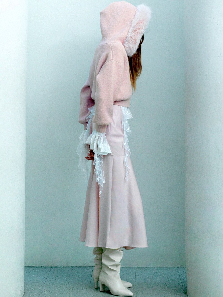 SNIDEL｜Sustainableファー付きニットパーカー | Rakuten Fashion(楽天