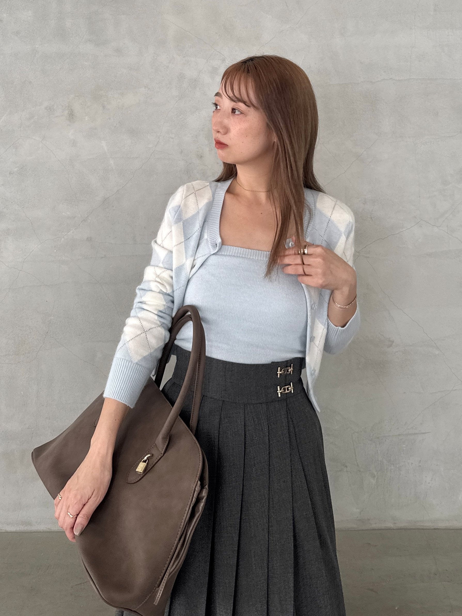 SNIDEL｜アーガイルニットアンサンブル | Rakuten Fashion(楽天