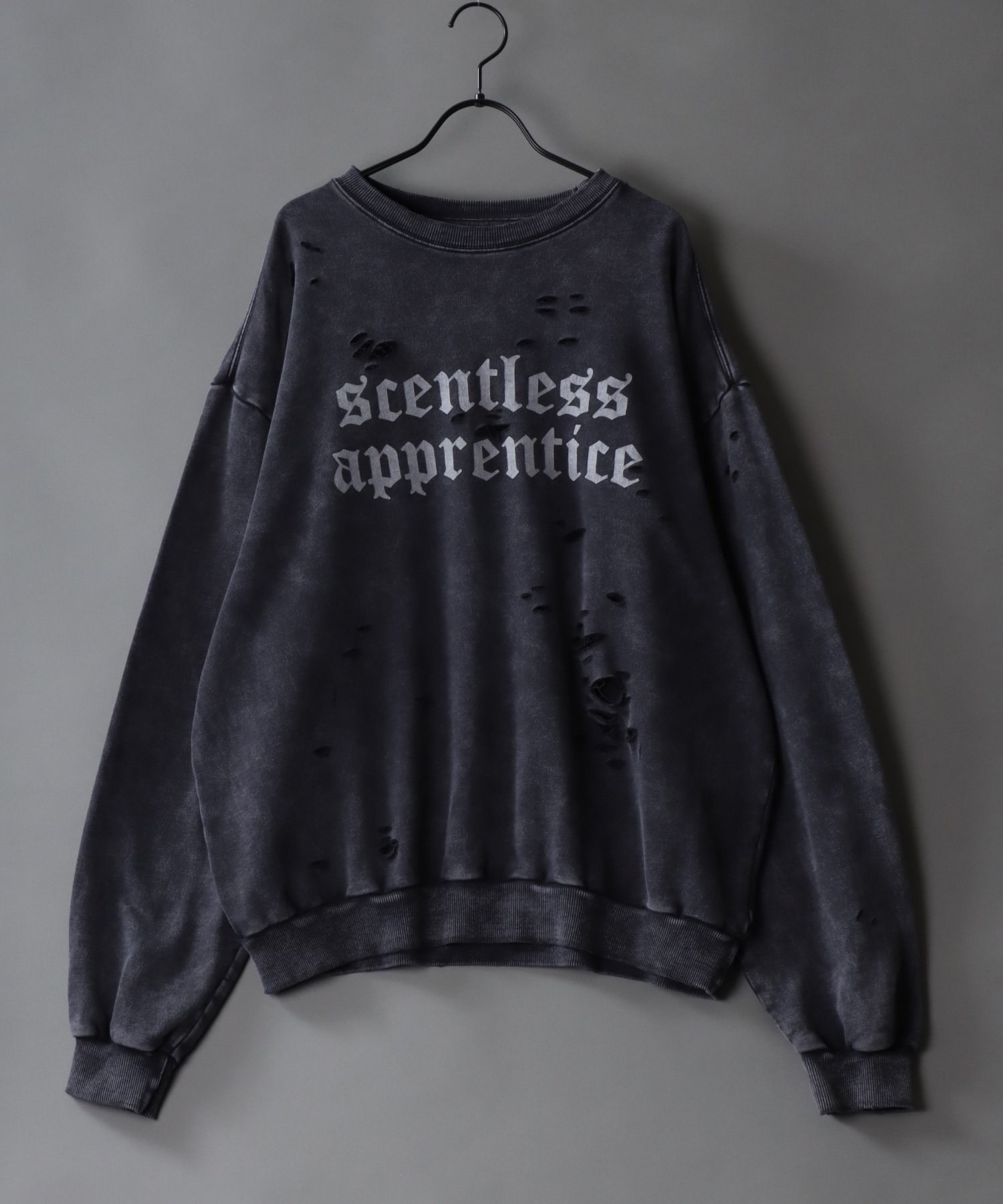 SITRY｜トレーナー メンズ スウェット スエット ダメージ 加工 綿100