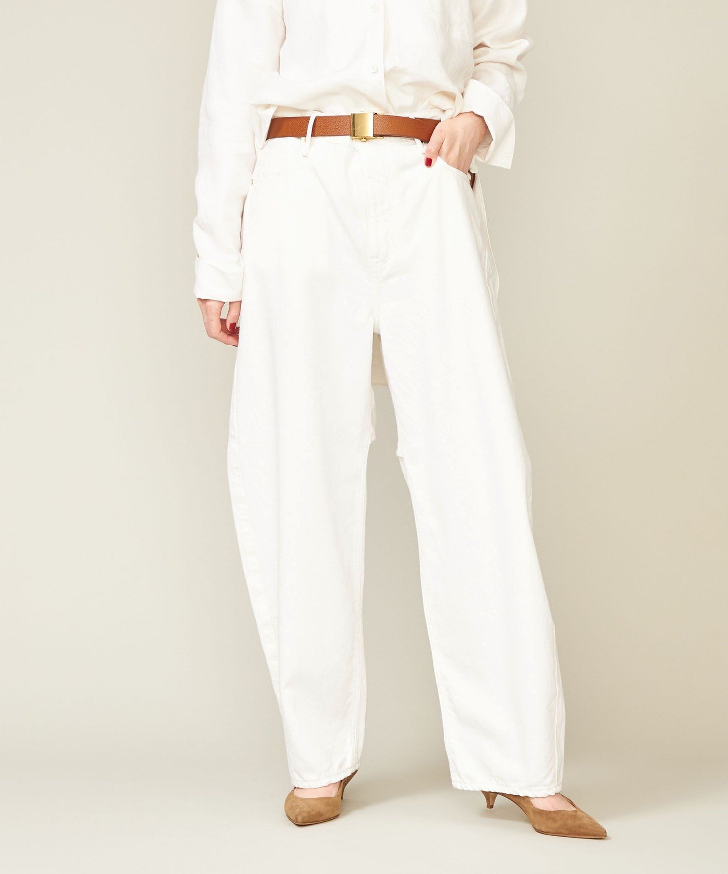 conte デニムワイドパンツ DEUX サイズ24 UNITED ARROWS｜【別注】<upper hights for conte> デニムワイドパンツ