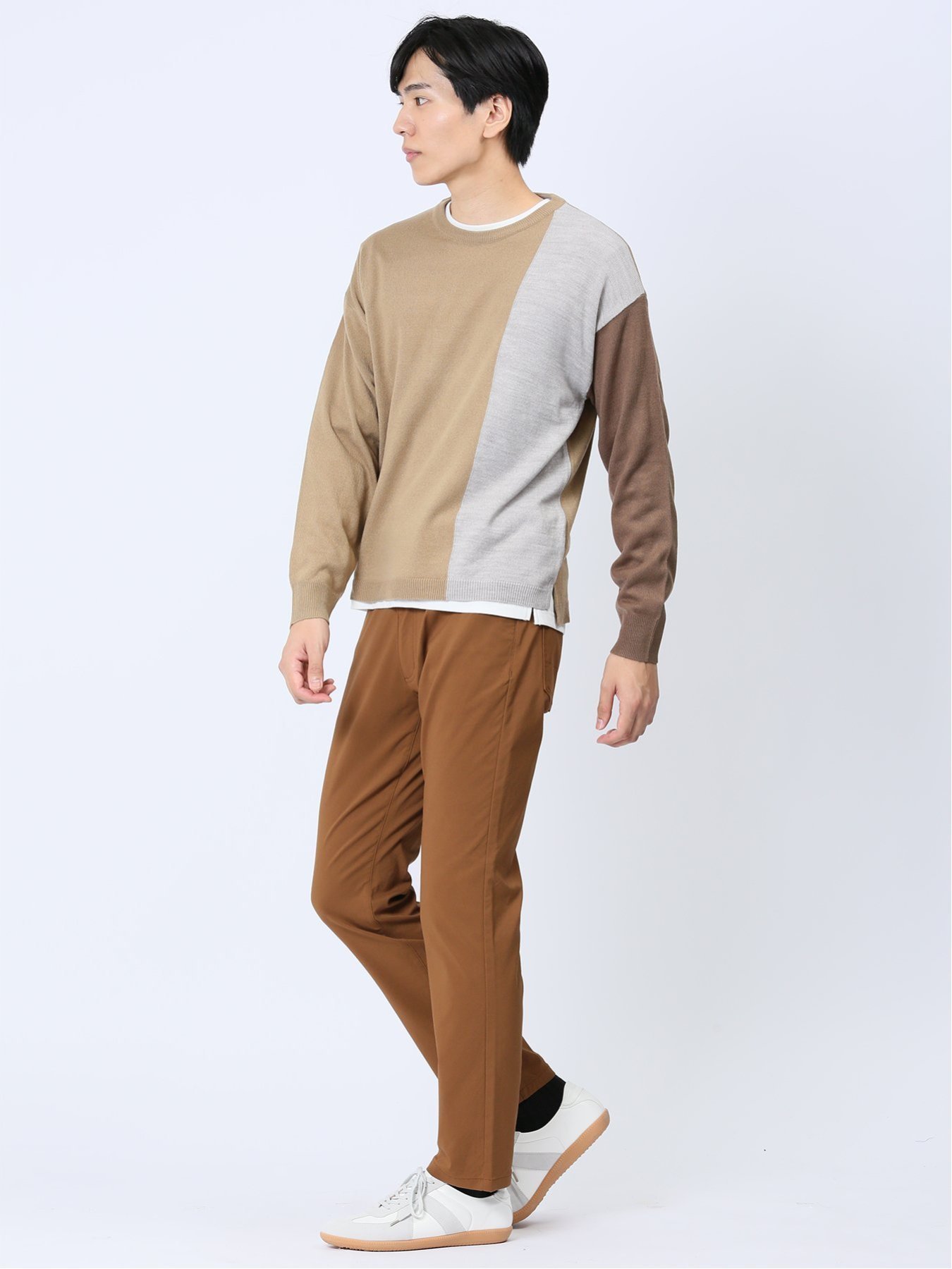 TAKA-Q｜クロスストレッチ+ウォーム スリムパンツ こげ茶 | Rakuten