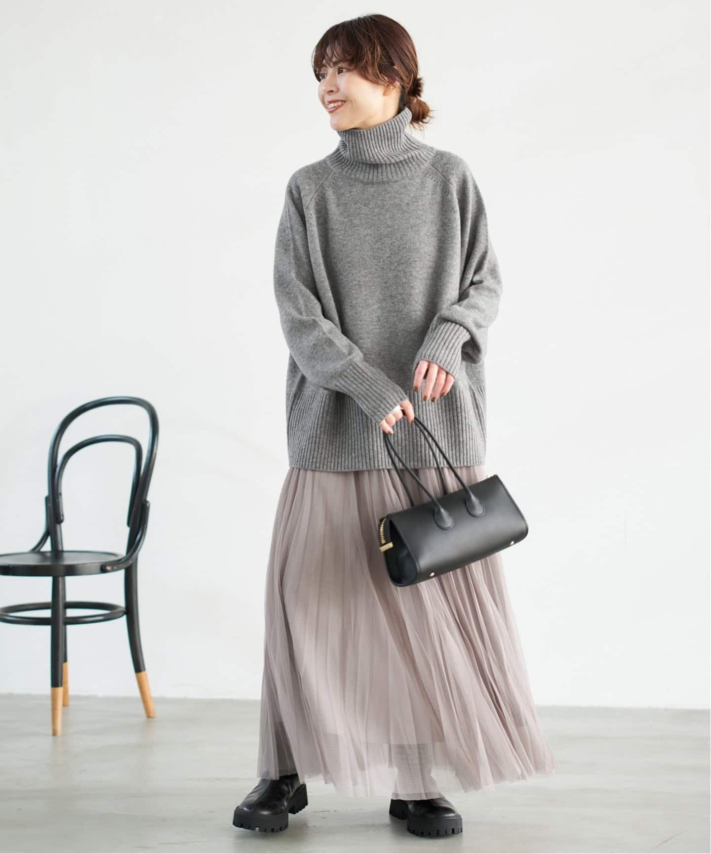 Spick & Span｜《WEB限定カラー有り》ウールカシミヤ ラグランタートル