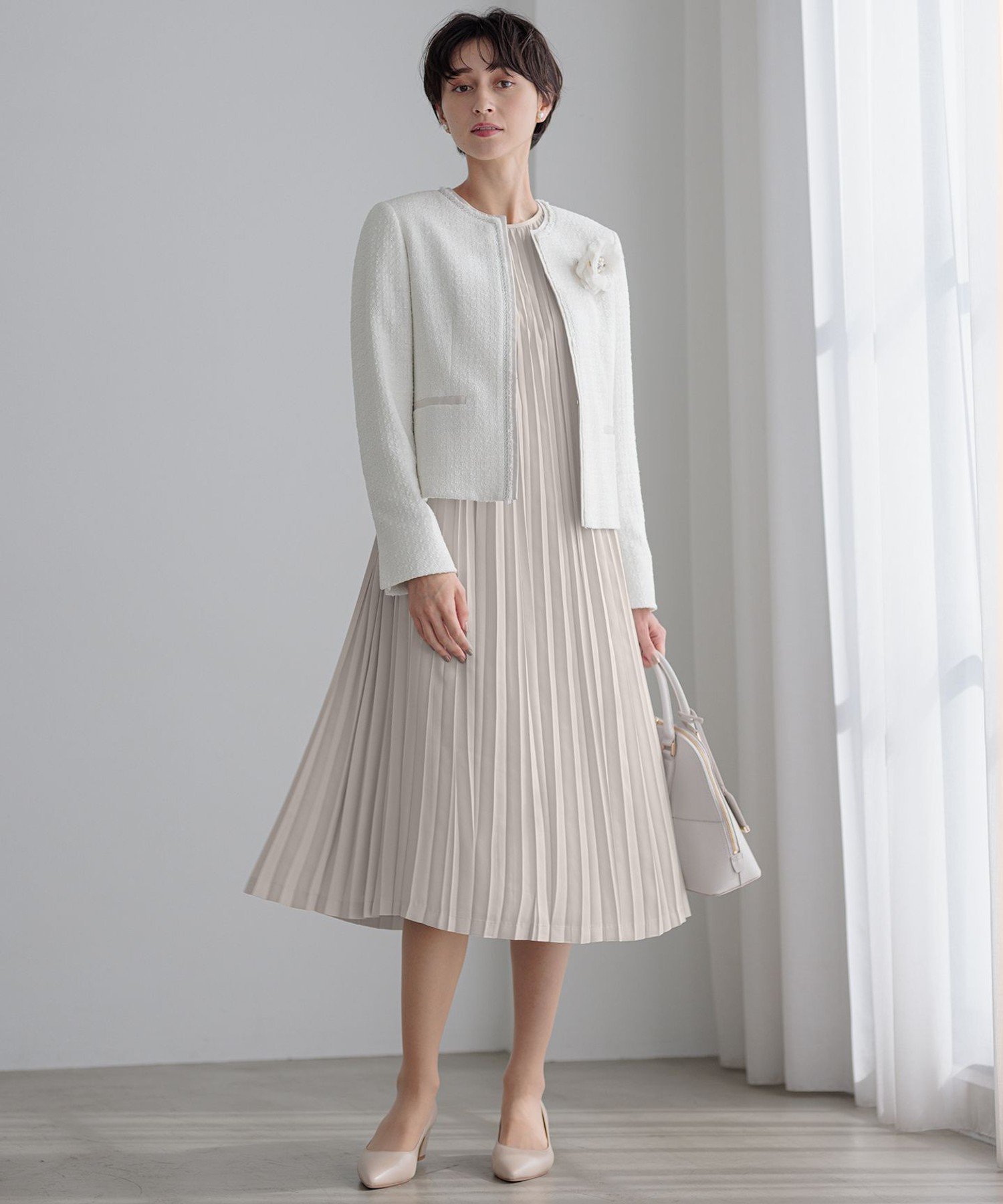 23区｜【洗える】クリスタルアムンゼン プリーツワンピース | Rakuten