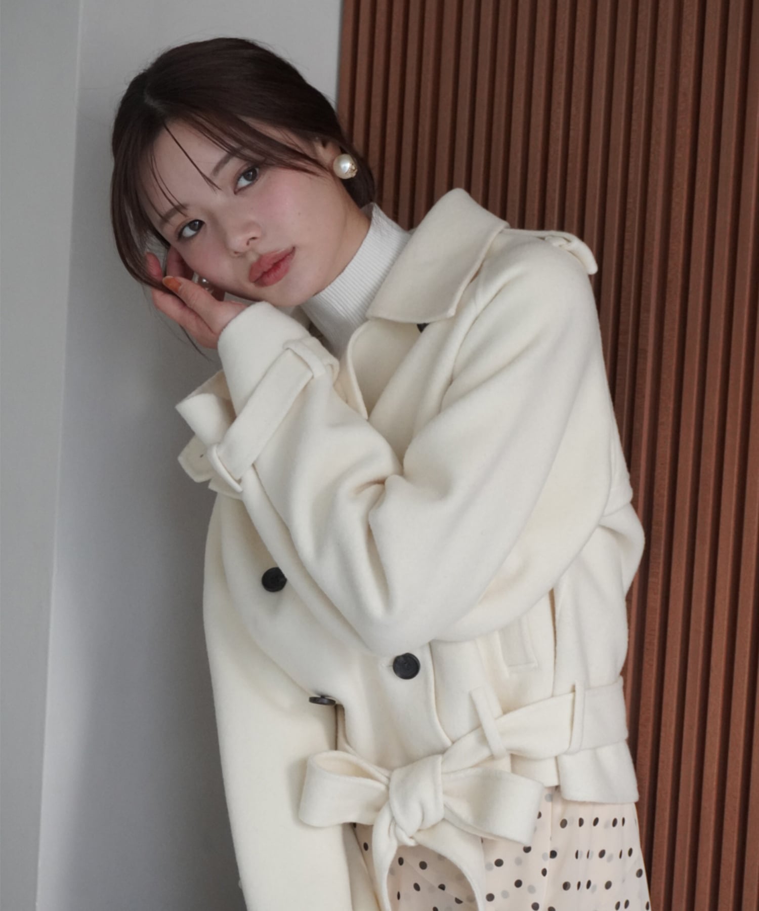 EIMY ISTOIRE｜ウールショートトレンチコート | Rakuten Fashion(楽天