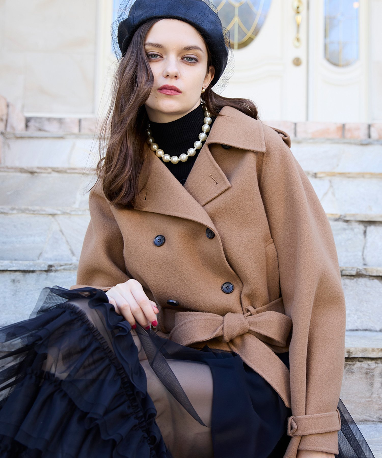 EIMY ISTOIRE｜ウールショートトレンチコート | Rakuten Fashion(楽天