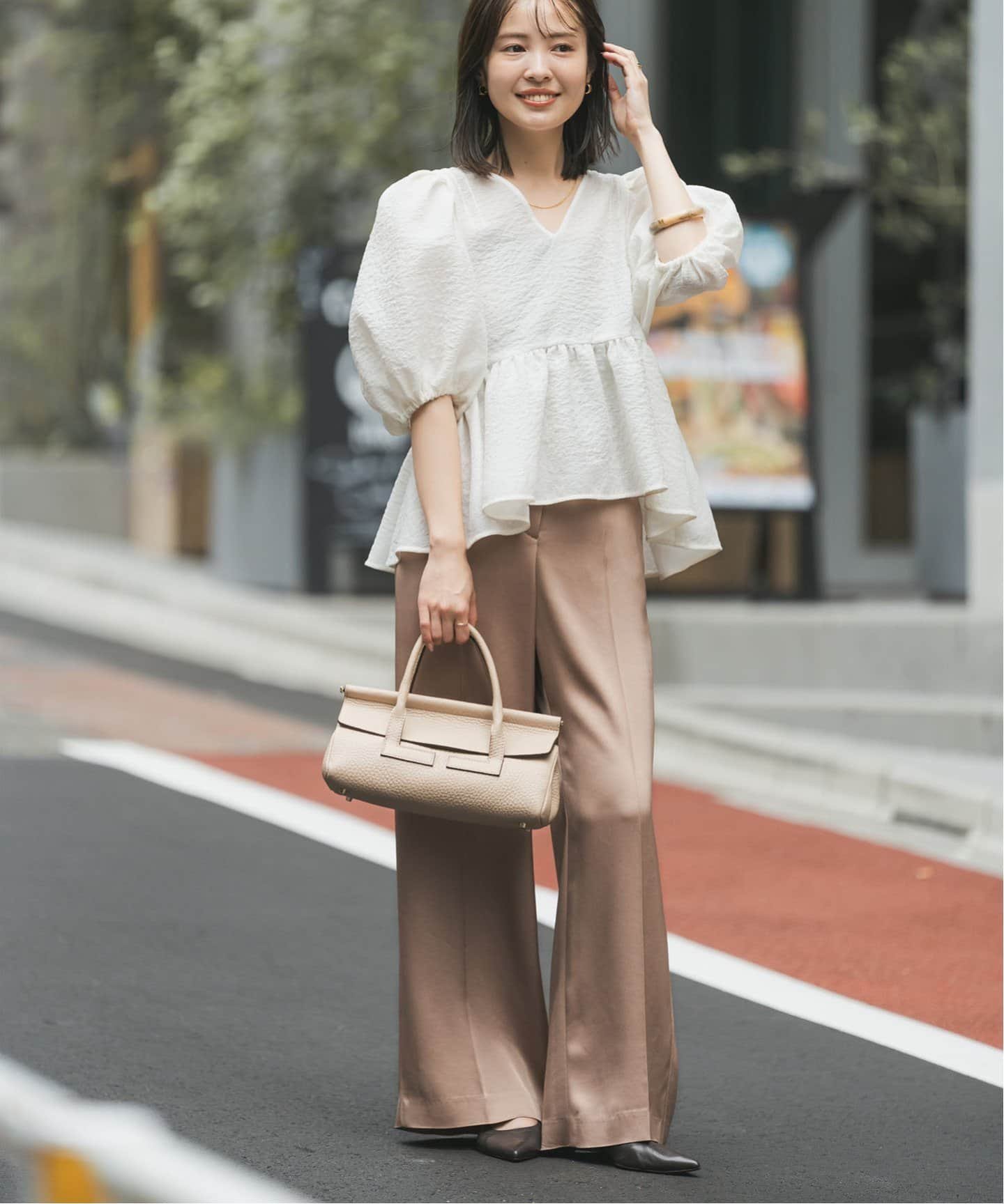 NOBLE｜《追加》【洗える】シアーノイズジャガードブラウス | Rakuten