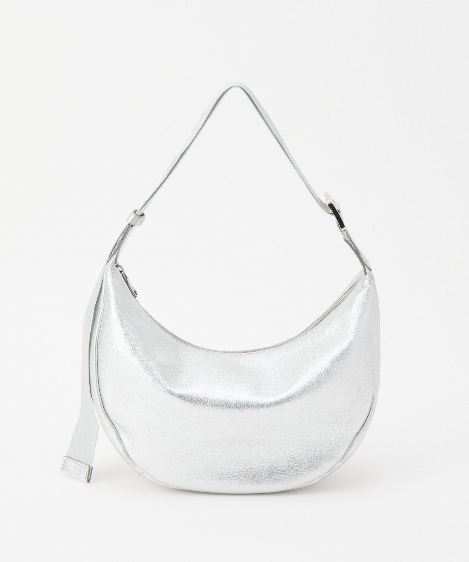 russet｜ソフトレザーラウンドショルダーバッグ[silver] | Rakuten