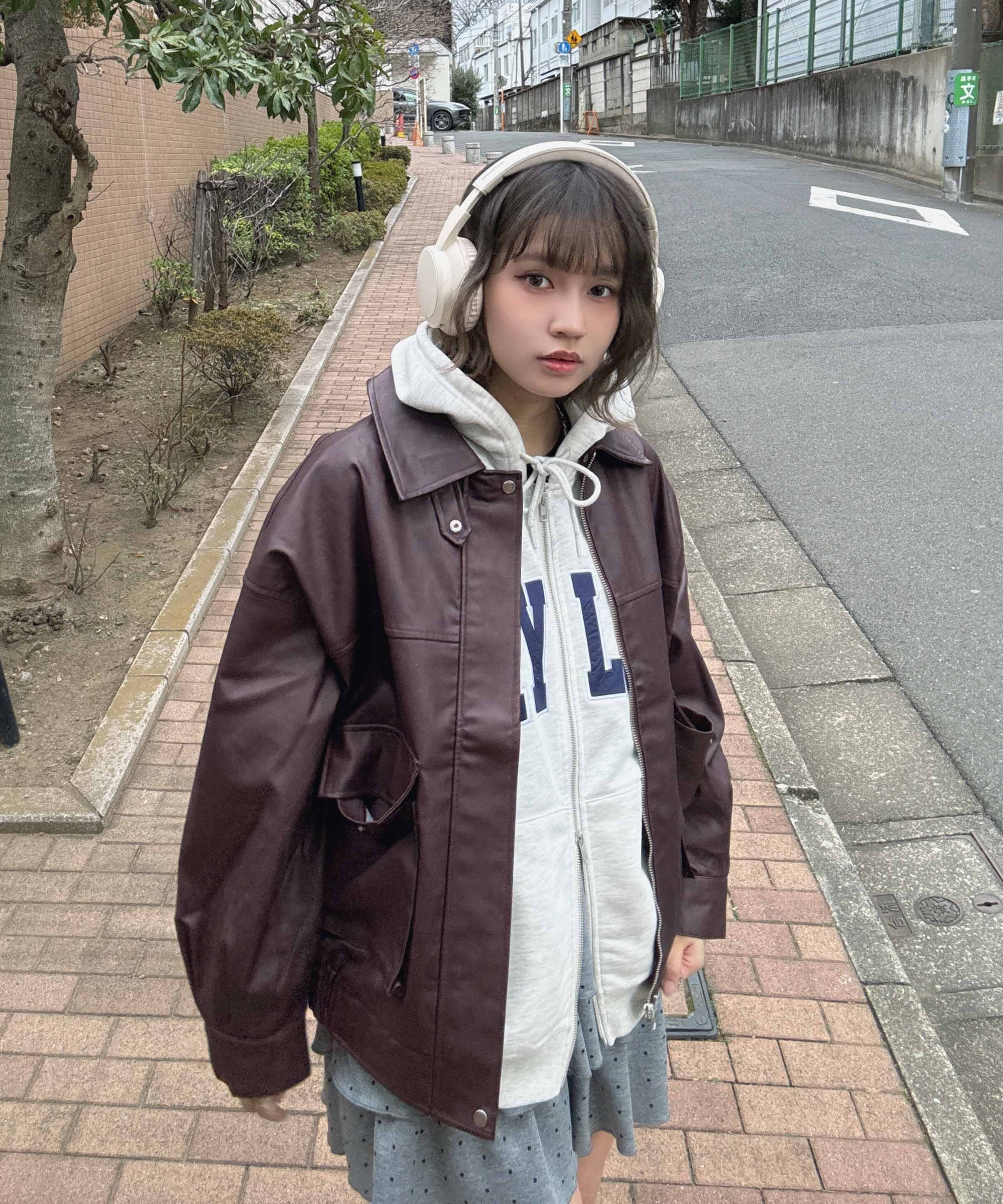 AS KNOW AS plus｜◇取り外し可能 ファー衿付き 2WAYフェイクレザー