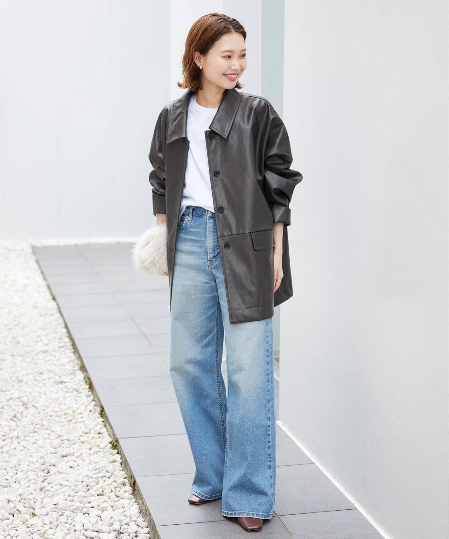 SLOBE IENA｜《WEB限定/追加》フェイクレザーブルゾン | Rakuten