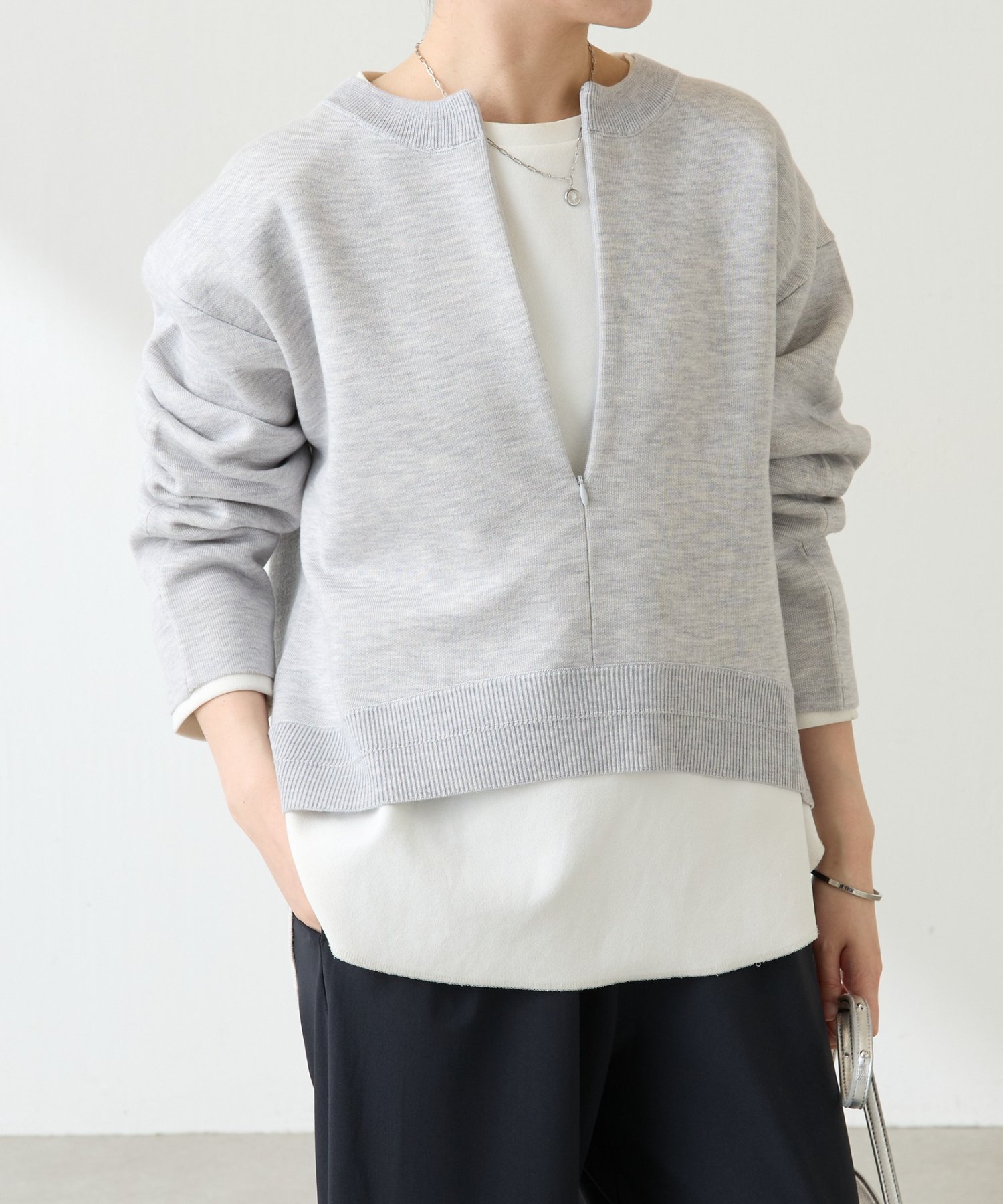 COLLAGE GALLARDAGALANTE｜スウェットライクラウンドヘムニット