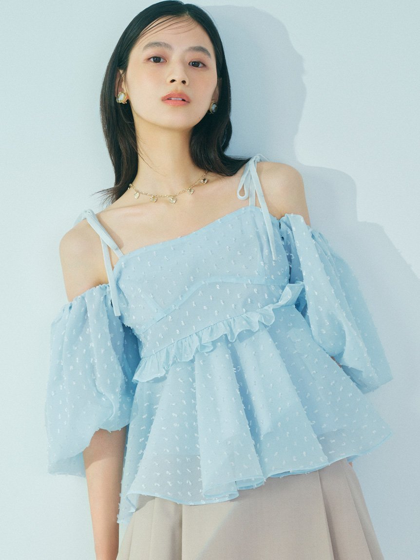 LILY BROWN｜3wayジャガードペプラムビスチェ | Rakuten Fashion(楽天