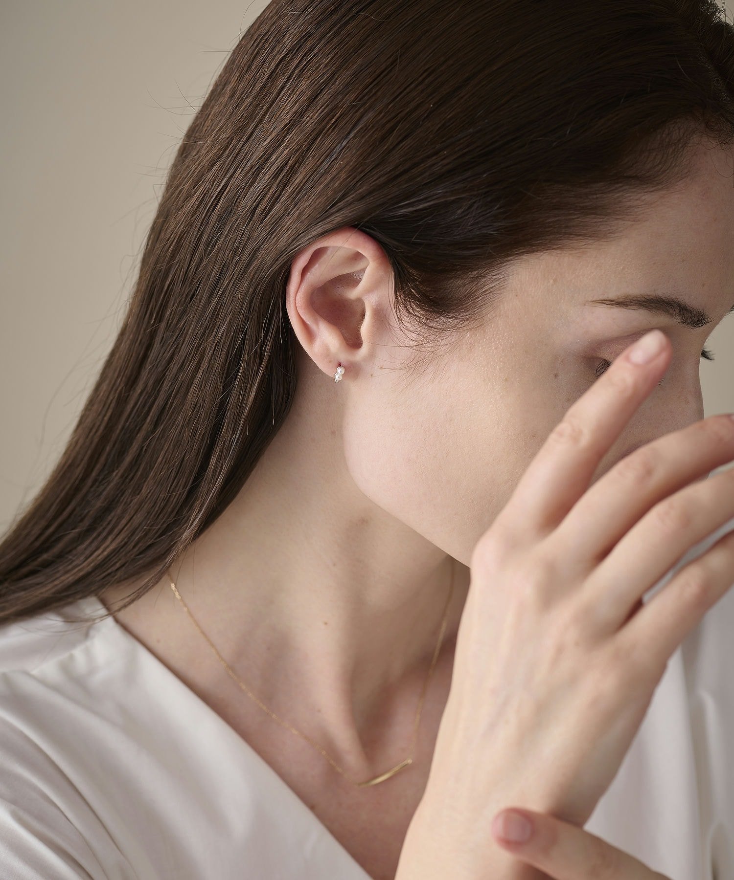 ete｜K10YG ダイヤモンド/パール ピアス | Rakuten Fashion(楽天